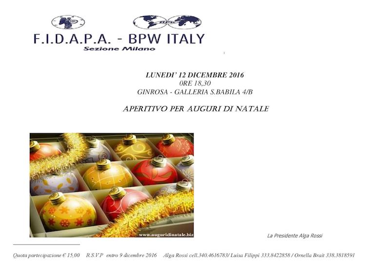 Aperitivo con scambio degli auguri natalizi