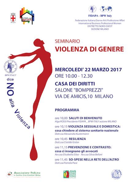 Seminario sulla VIOLENZA DI GENERE