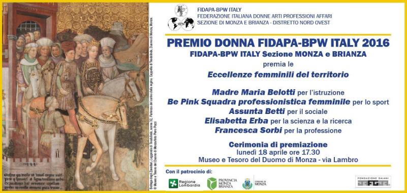 Premio Donna Fidapa BPW 2016