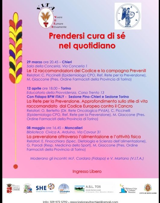 PROGETTO “PRENDERSI CURA DI SE’ NEL QUOTIDIANO”
