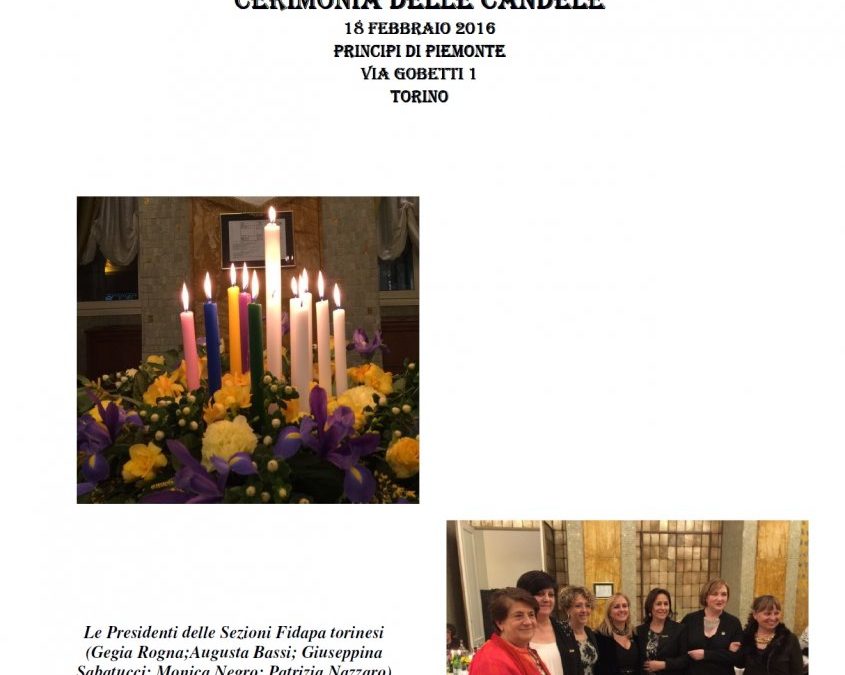 Cerimonia Candele 2016