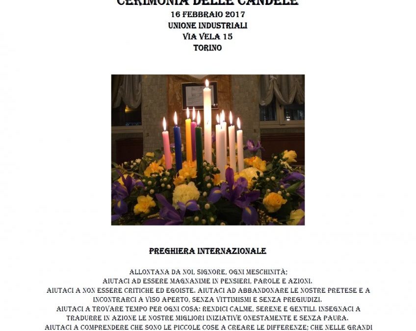 Cerimonia Candele 2017
