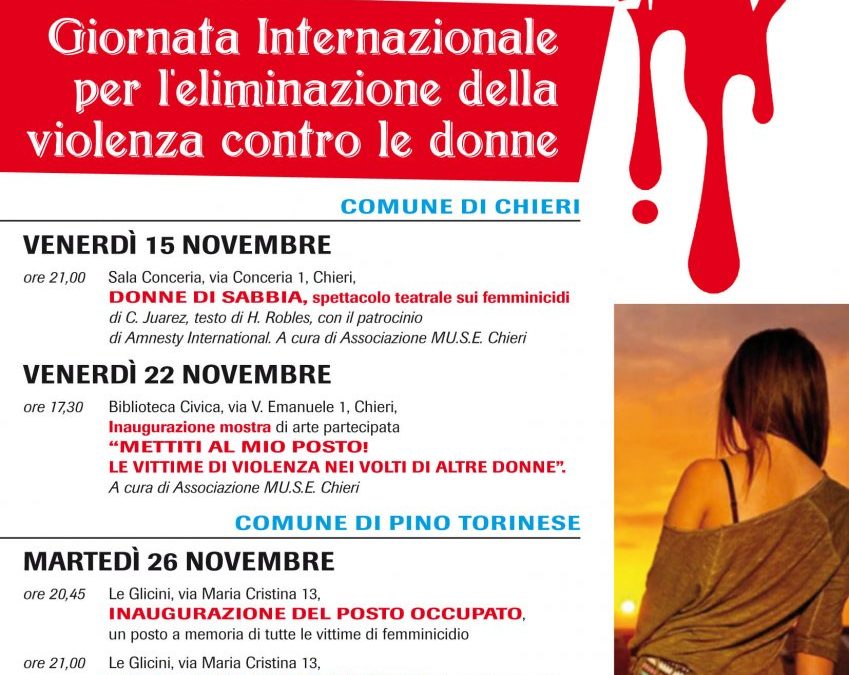“Posto occupato” – Giornata internazionale per l’eliminazione della violenza contro le donne.