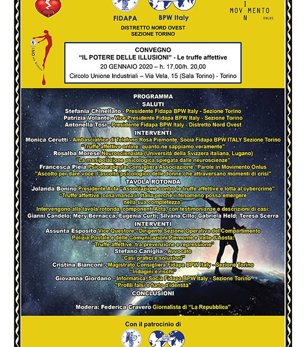 Convegno “Il potere delle illusioni – le Truffe Affettive”