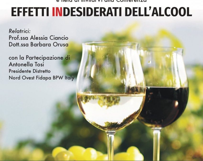 Conferenza: Effetti INdesiderati dell’alcool