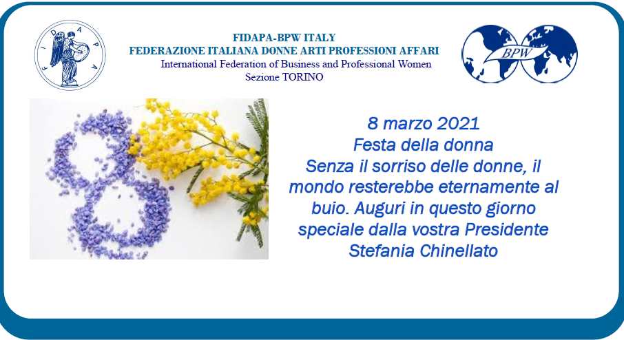 8 MARZO 2021 AUGURI ALLE SOCIE