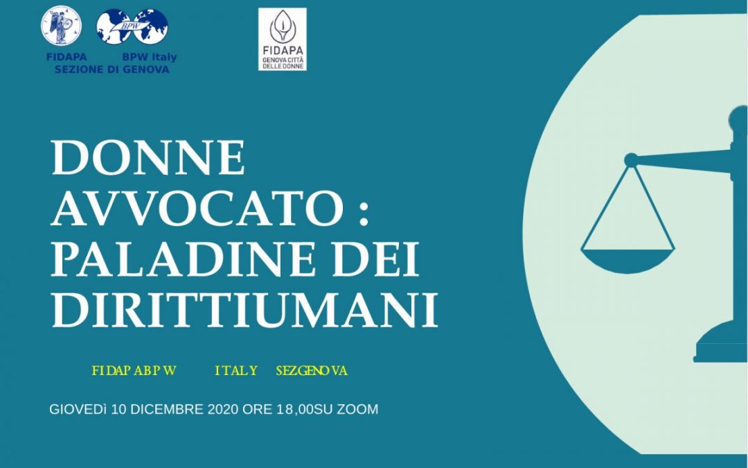 DONNE AVVOCATO: PALADINE DEI DIRITTI UMANI (WEBINAR)