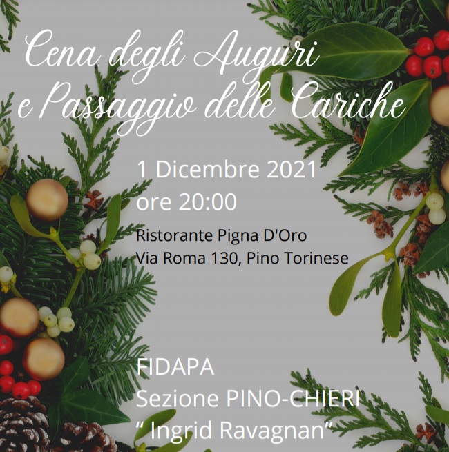CENA DEGLI AUGURI E PASSAGGIO DELLE CARICHE